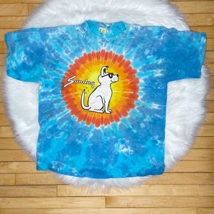 Vintage Sundog Tie-Dye Dog Graphic T-Shirt X-Large